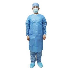 Factory selling sms lab coat designs disposable lab coat blue