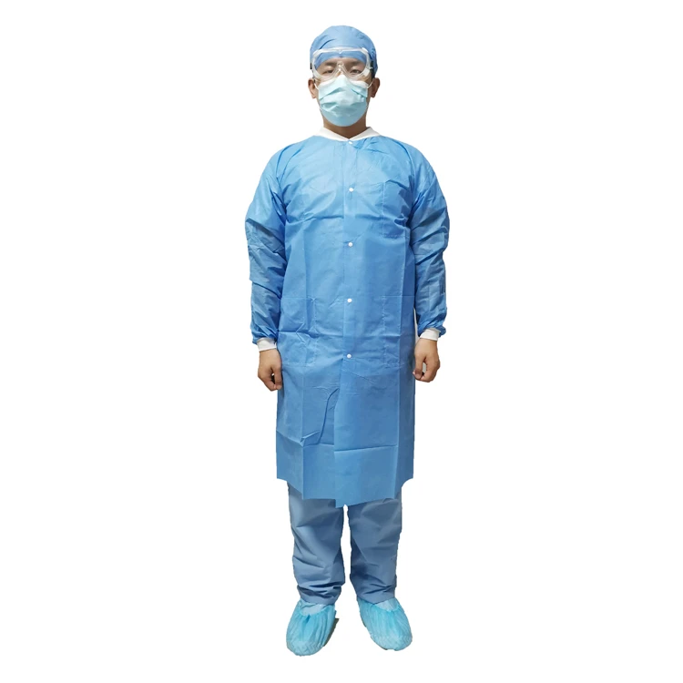 Factory selling sms lab coat designs disposable lab coat blue