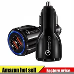 Factory supply fast charging newcars adapter qc 3.0 dual port usb car charger