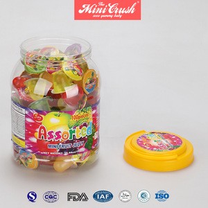 Famous Brand Chinese Candy Assorted Coconut Fruit Jelly In Car Toys Candy Jar