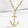 Fashion Accessories Hip Hop Anchor Necklace Stainless Steel Pendant Necklace Jewelry