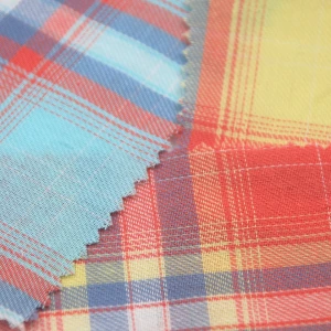 Fashion cotton plaid yarn dyed school uniform shirting checked twill check fabric