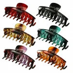 Fashion Retro Acrylic Resin Large Hair Clip Bath Hair Claw Headwear Barrettes Girls Ornaments Crab Bands