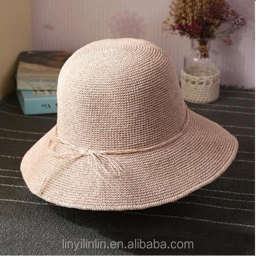 Fashion summer paper hats foldable straw hat summer beach straw hat women