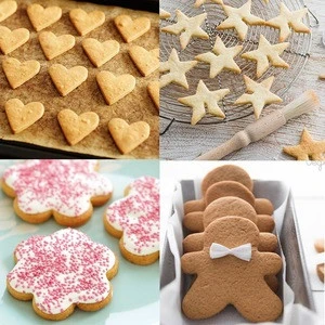 FDA LFGB silicone rim stainless steel different shape multi cutter cookie