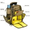Fishing Tackle Backpack Waterproof Fishing Tackle Bag with 4 Tray Tackle Box and Protective Rain Cover