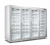 Fog/frost resistant Vertical Supermarket Refrigerator/Freezer with Glass Door