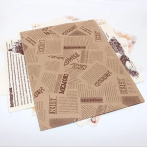 Food Safe Greaseproof Hamburger Paper / Food Basket Liner Paper