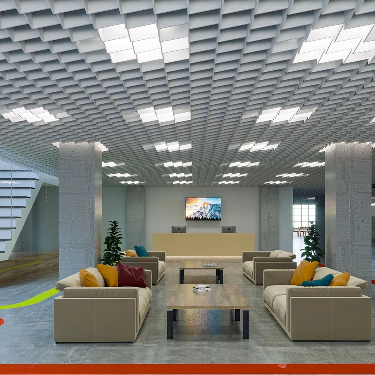 Foshan Coiffured Aluminum Grid Ceilings Metal Ceiling Plafond
