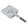 Four hamburger grill basket with black non stick for vegetable meat  bbq tools