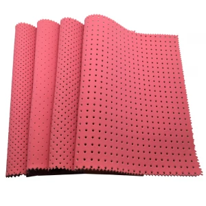 FREE SAMPLE 2-10mm thin sbr neoprene sponge rubber polyester fabric material perforated breathable for tote bags