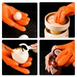 Free Sample Food Grade Anti-Slip Baking Oven Gloves Set Silicone Printed Oven Mitts Stock