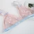 Import French embroidery lace sexy triangle cup bra set girl underwear wire free thin belt small chest bra and panties from China