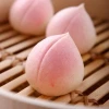 Frozen Steamed Peach Shaped Longevity Bun China Snacks