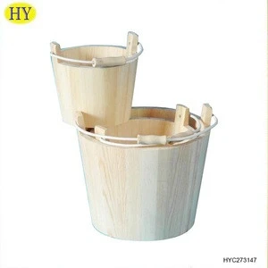 FSC factory small garden sets wooden buckets