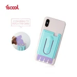 Fscool New Portable Cell Phone Wallet Silicone Phone Card Holder