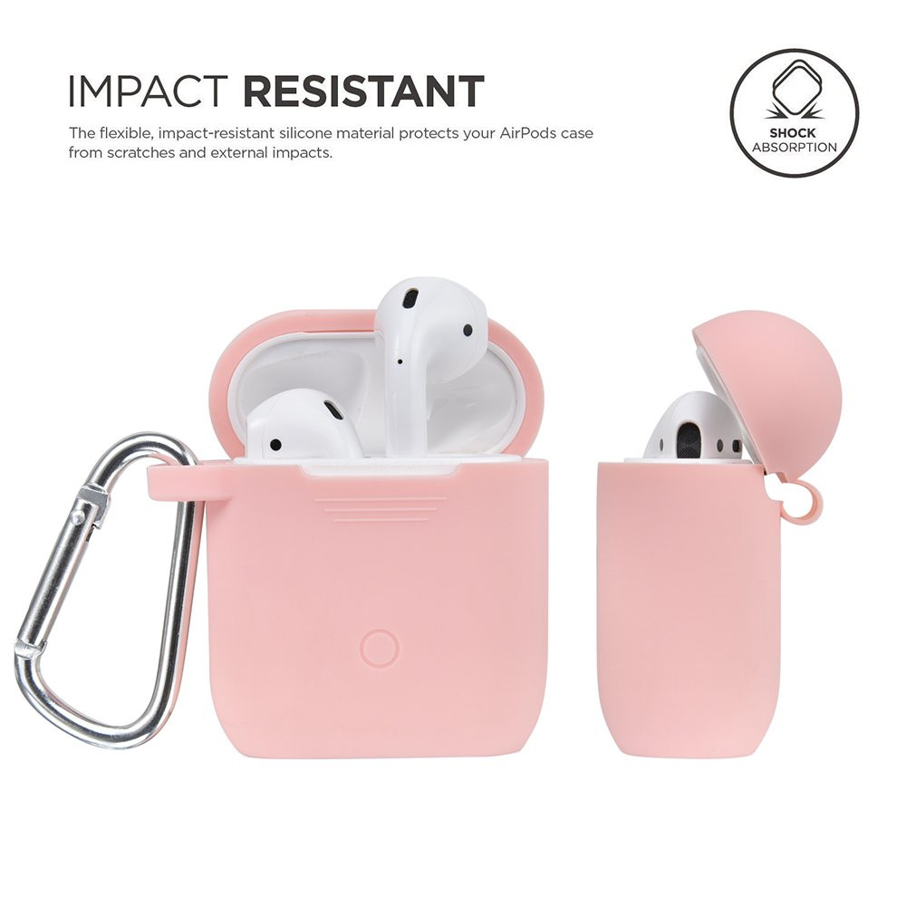 Full Protective China Red Silicone Case For Airpod Accessories, For Airpod Cover Silicone With Buckle for connection