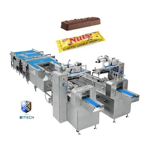 Fully Automatic Chocolate Bar/Biscuit/Cake Flowing Packing Machine Food Wrapping Machine Line