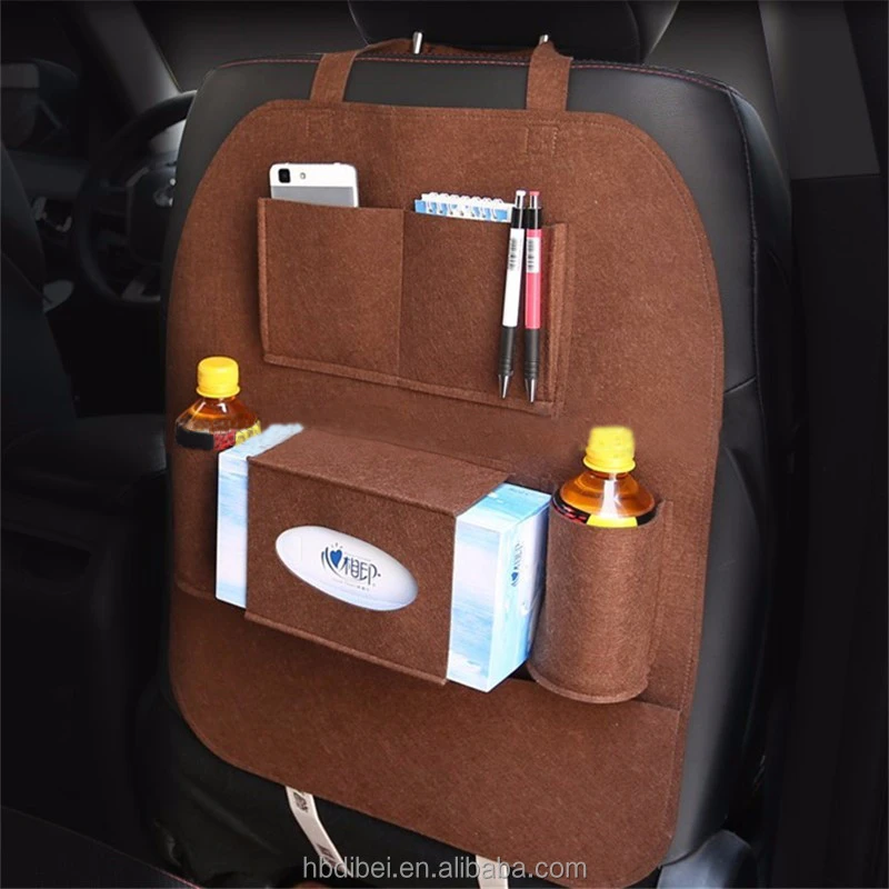 Fully stocked high quality portable car seat back organizer storage bag