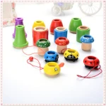 funny mini Prism wooden kids kaleidoscope toy