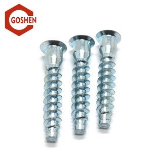 Galvanized carbon steel hex socket flat head Confirmat screw/Furniture screws