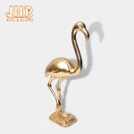 Garden Standing Gold Flamingo Ornaments Statue Tall Yard Art Decor Fiberglass Bird Sculpture