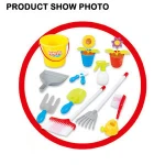 Gardening Cleaning Trolley Pretend Play  Garden Tool Cleaning Toy  24 Pieces  With Stroller