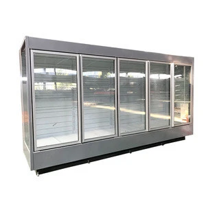 Glass Door Upright Showcase Freezer Supermarket Refrigerator Equipment
