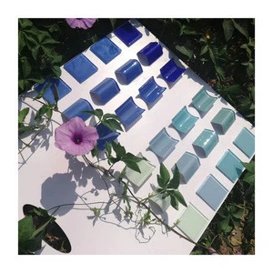 Glass material swimming pool mosaic tiles and pool accessories