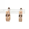 Gold Mini Hoop Diamond Stud Small Rings Earrings
