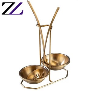 Gold stainless steel punch spoon holder porcelain ceramic bowls rack set soup tureen warmer uses function nessie soup ladle