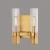 Import Golden Color Copper and Clear Glass Bracket Light Post-Modern Double Lights LED Wall Sconce Lamp from China