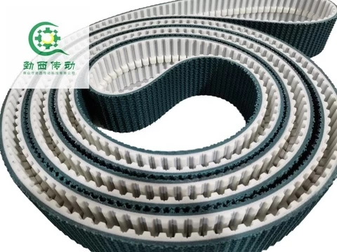 Good quality PU timing belt model 50T10-K6/10/13 customizable surface green pattern coated