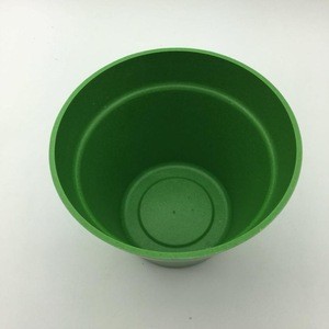 Green color plastic flower pots