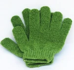 Green Exfoliating Mitt Bath Massage Mitten Gloves