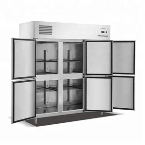 Guangzhou  factory refrigeration equipment 6 door stainless steel commercial oem refrigerator