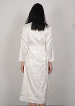 guixiu  cotton nightgown  bath robe womens sleepwear double deck gauze sleepshirts female home bathrobe