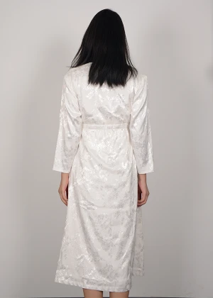 GUIXIU  Cotton Nightgown Sexy Bath Robe Womens Sleepwear Double deck Gauze Sleepshirts Female Home Bathrobe