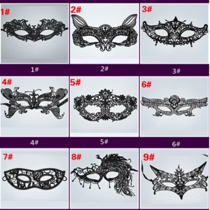 Halloween party eye mask cosmetic party black sexy lace mask