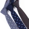 Hand Men&#39;s Knitted Ties Dotted Striped Knit Tie Pattern With Boat Anchor