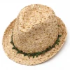 Handmade customized fedora hat straw traveller straw hat
