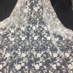 HC-15111 Hechun beautiful flower bridal embroidery lace fabric