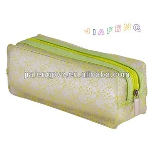 Heat Sealed PVC Pencil Bag with Sewed Zipper