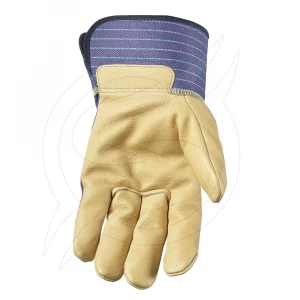 Heavy Duty Work Gloves with Leather Palm Medium