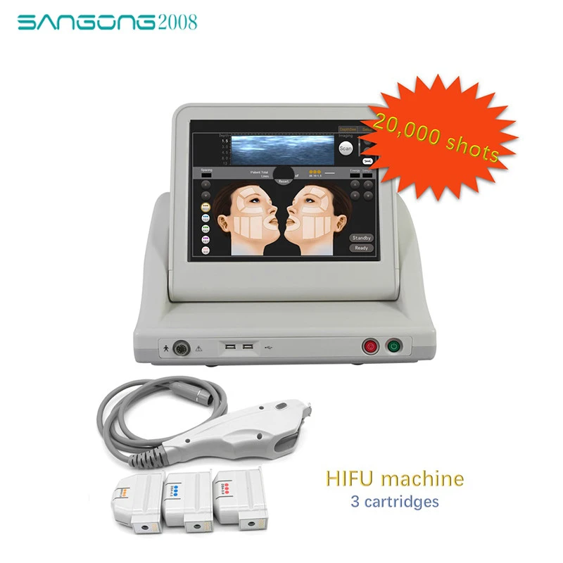 HIFU Portable Beauty Machine with 5 Depths Cartridges For Wrinkle Removal Face Lift