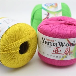 High quality 20%cotton 80%linen blended yarn natural baby knitting yarn