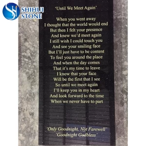 High Quality black granite cemetery tombstone full set, headstones and european gave monuments slab