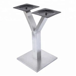 high quality brushed stainless steel table base Y shape table leg for granite top