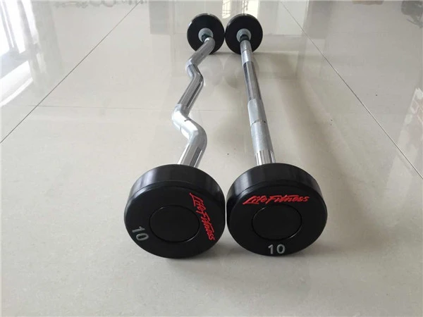 High Quality Commercial Gym Equipment Direct Factory  PU Fixed barbell Optional Size Sports Accessories home Exercise