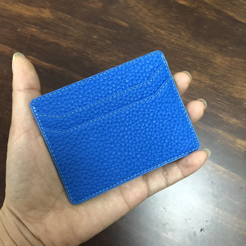 High quality cowhide leather card holder genuine leather card holders